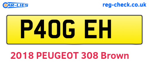 P40GEH are the vehicle registration plates.