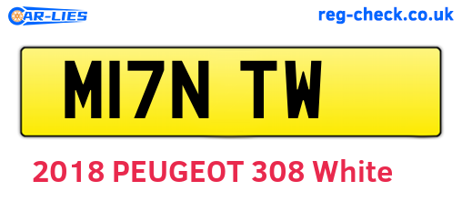 M17NTW are the vehicle registration plates.