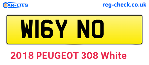 W16YNO are the vehicle registration plates.