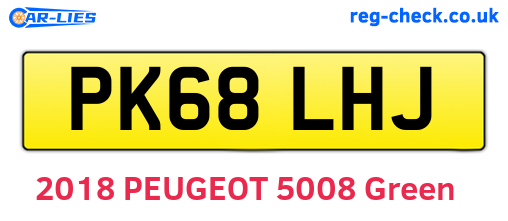 PK68LHJ are the vehicle registration plates.