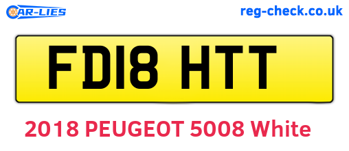 FD18HTT are the vehicle registration plates.