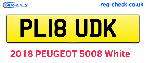 PL18UDK are the vehicle registration plates.