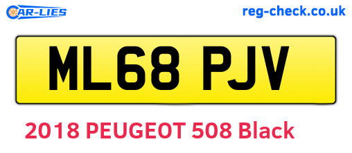 ML68PJV are the vehicle registration plates.