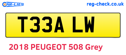 T33ALW are the vehicle registration plates.