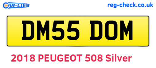 DM55DOM are the vehicle registration plates.
