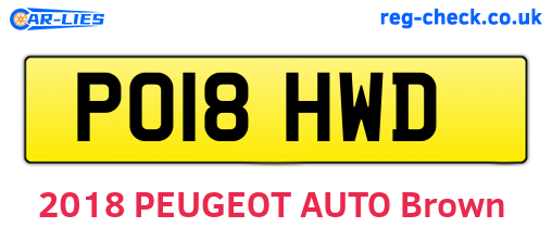 PO18HWD are the vehicle registration plates.