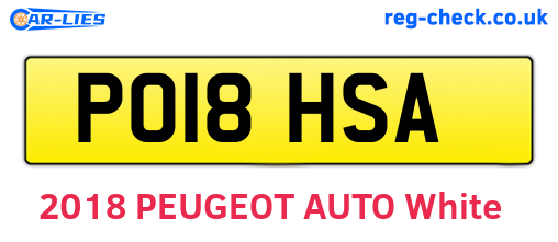 PO18HSA are the vehicle registration plates.