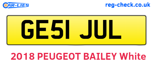 GE51JUL are the vehicle registration plates.