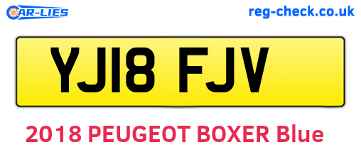 YJ18FJV are the vehicle registration plates.