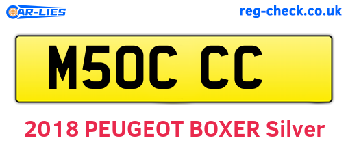 M50CCC are the vehicle registration plates.