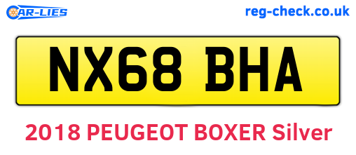 NX68BHA are the vehicle registration plates.