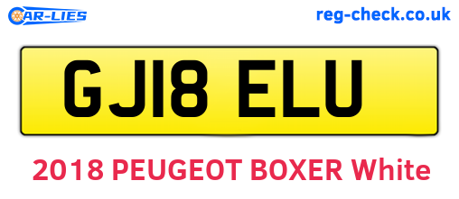 GJ18ELU are the vehicle registration plates.