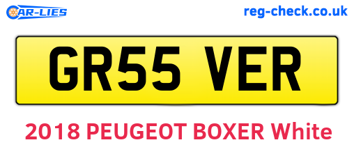 GR55VER are the vehicle registration plates.