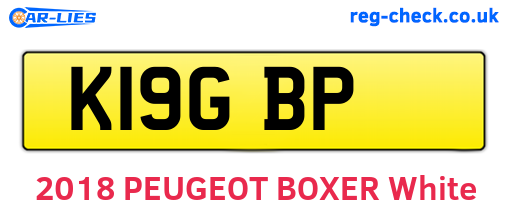 K19GBP are the vehicle registration plates.
