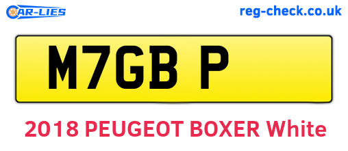 M7GBP are the vehicle registration plates.