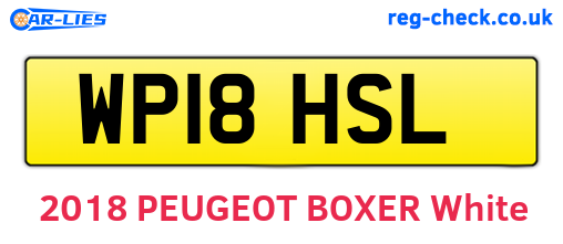 WP18HSL are the vehicle registration plates.