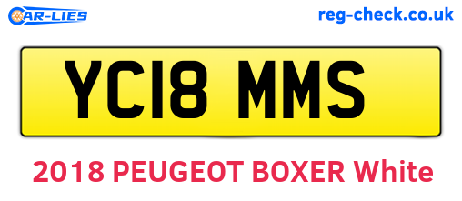 YC18MMS are the vehicle registration plates.