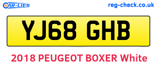 YJ68GHB are the vehicle registration plates.