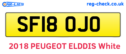 SF18OJO are the vehicle registration plates.