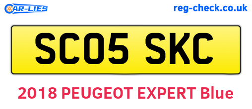 SC05SKC are the vehicle registration plates.