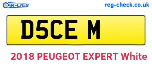 D5CEM are the vehicle registration plates.