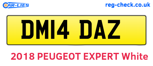 DM14DAZ are the vehicle registration plates.