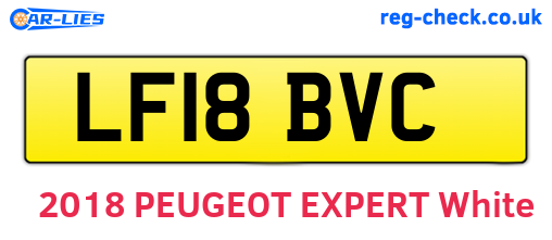 LF18BVC are the vehicle registration plates.
