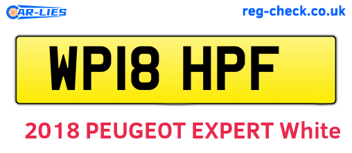 WP18HPF are the vehicle registration plates.