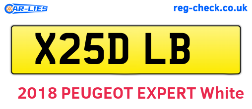 X25DLB are the vehicle registration plates.