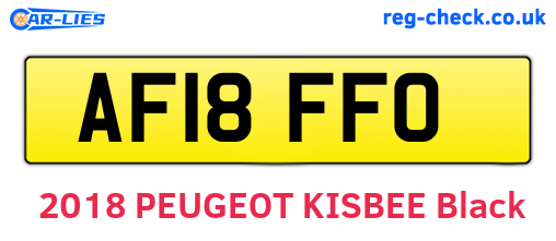 AF18FFO are the vehicle registration plates.