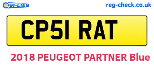 CP51RAT are the vehicle registration plates.