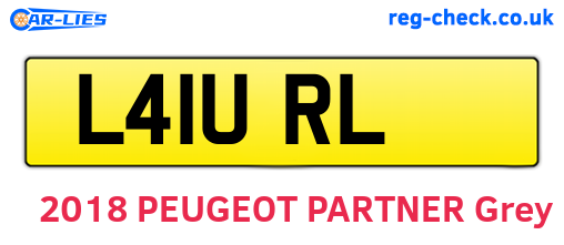 L41URL are the vehicle registration plates.