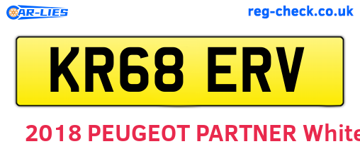 KR68ERV are the vehicle registration plates.