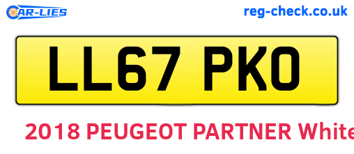 LL67PKO are the vehicle registration plates.