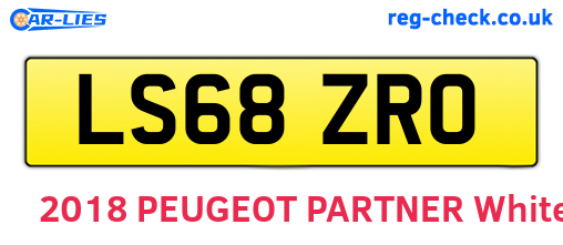 LS68ZRO are the vehicle registration plates.