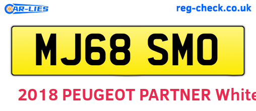 MJ68SMO are the vehicle registration plates.