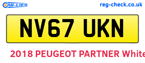NV67UKN are the vehicle registration plates.
