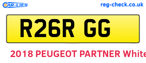 R26RGG are the vehicle registration plates.