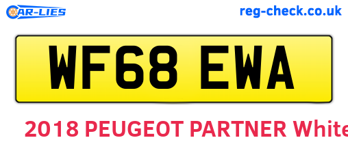 WF68EWA are the vehicle registration plates.