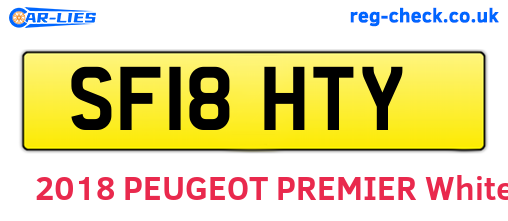 SF18HTY are the vehicle registration plates.