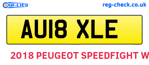 AU18XLE are the vehicle registration plates.