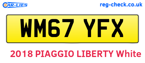 WM67YFX are the vehicle registration plates.