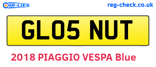 GL05NUT are the vehicle registration plates.