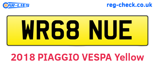 WR68NUE are the vehicle registration plates.
