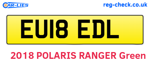EU18EDL are the vehicle registration plates.
