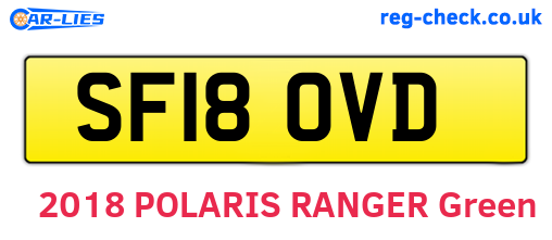 SF18OVD are the vehicle registration plates.