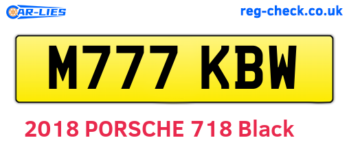 M777KBW are the vehicle registration plates.