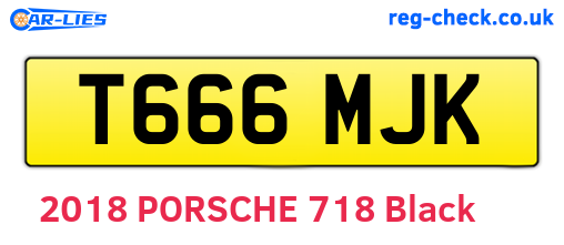 T666MJK are the vehicle registration plates.