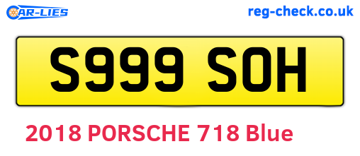 S999SOH are the vehicle registration plates.