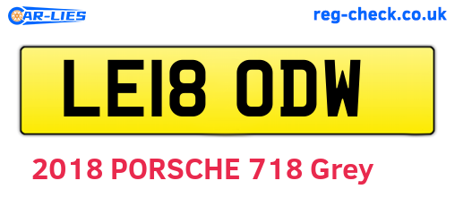 LE18ODW are the vehicle registration plates.
